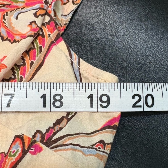 Tommy Hilfiger Pink and Cream Paisley Midi Dress size L with tie waist - Picture 5 of 13